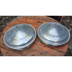 Vintage Communion Set Cup Tray & Ciborium Bread Tray Eucharist Aluminum